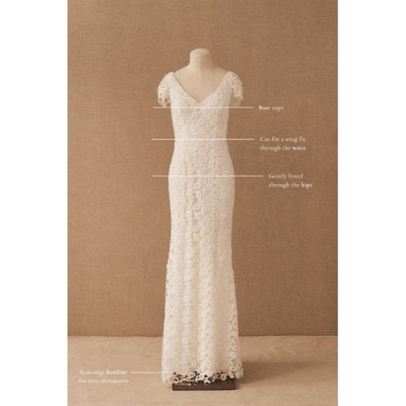 BHLDN Wtoo Francila Wedding Gown Lace Size 4 & 14 - Picture 4 of 9